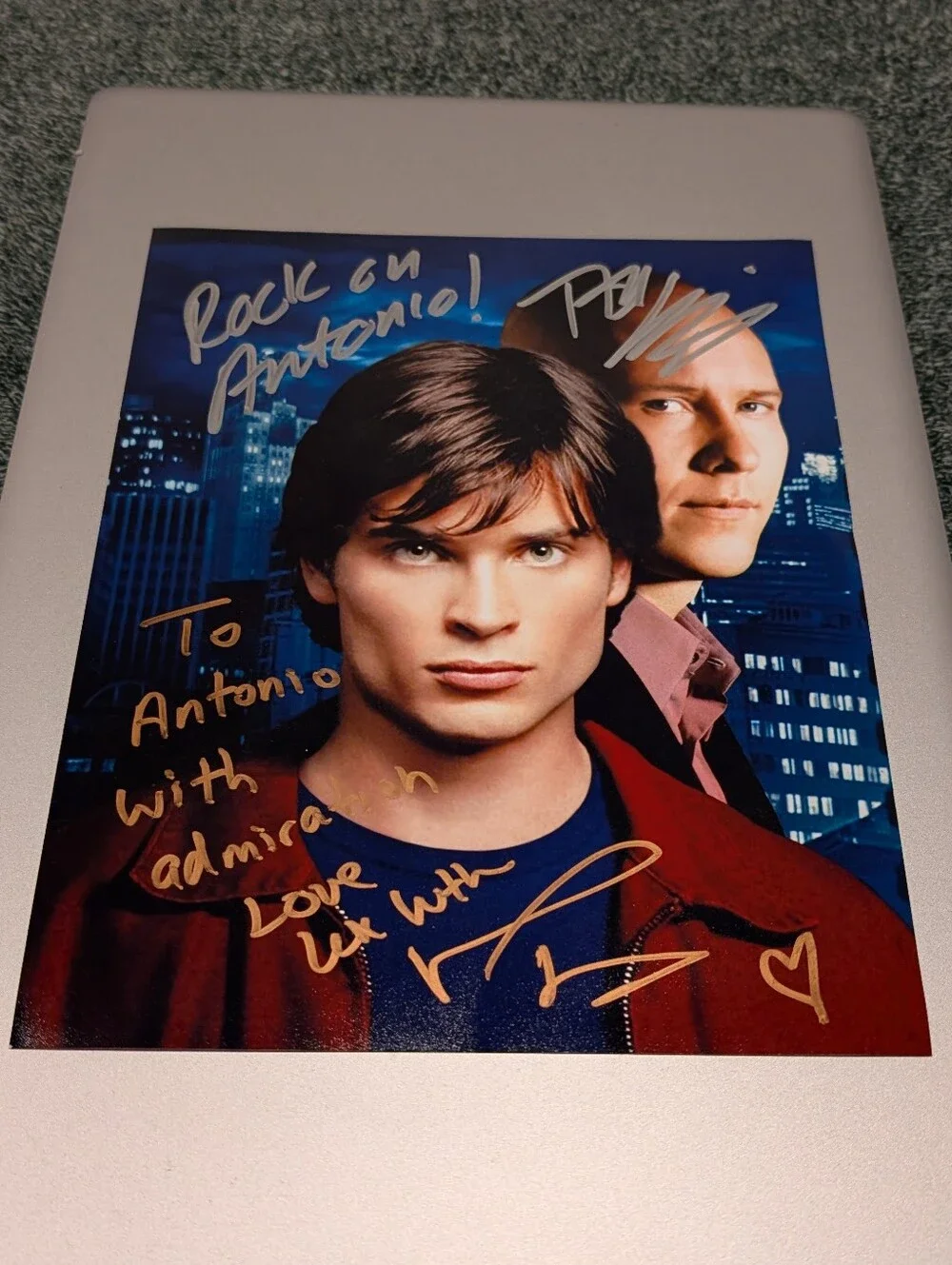 Tom Welling Michael Rosenbaum Signed Smallville 8x10 Photo Clark Kent Lex Luthor